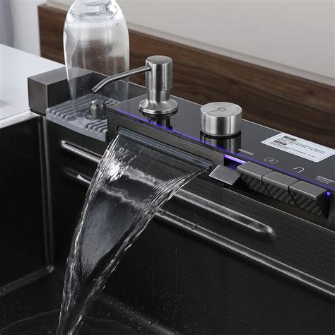 Boelon Luxury Kitchen Sink with Digital Display and Waterfall .